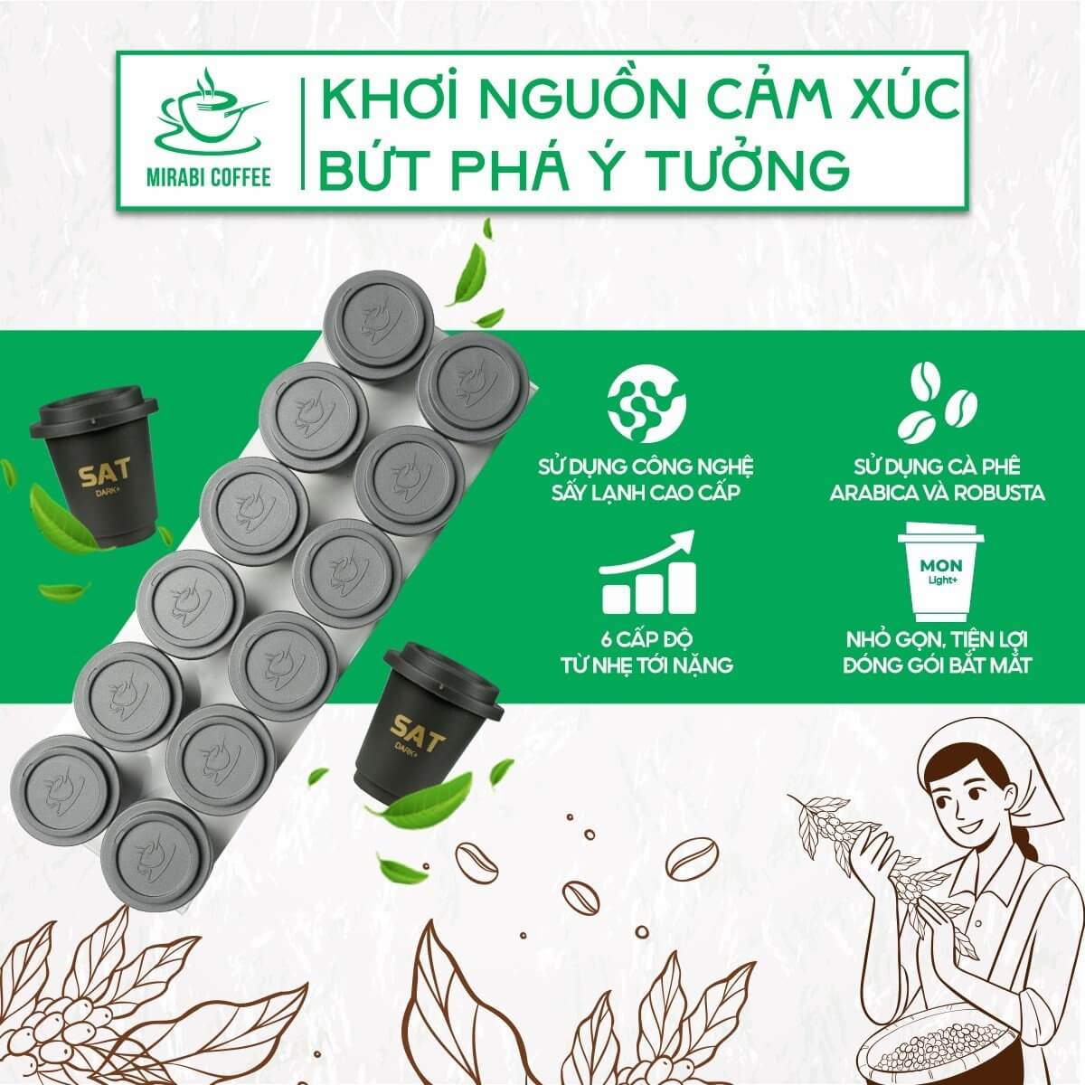 Combo 12 viên cà phê hòa tan nguyên chất SATURDAY Combo 12 viên cà phê hòa tan nguyên chất SATURDAY