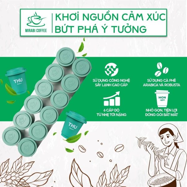 Combo 12 viên cà phê hòa tan nguyên chất THURSDAY